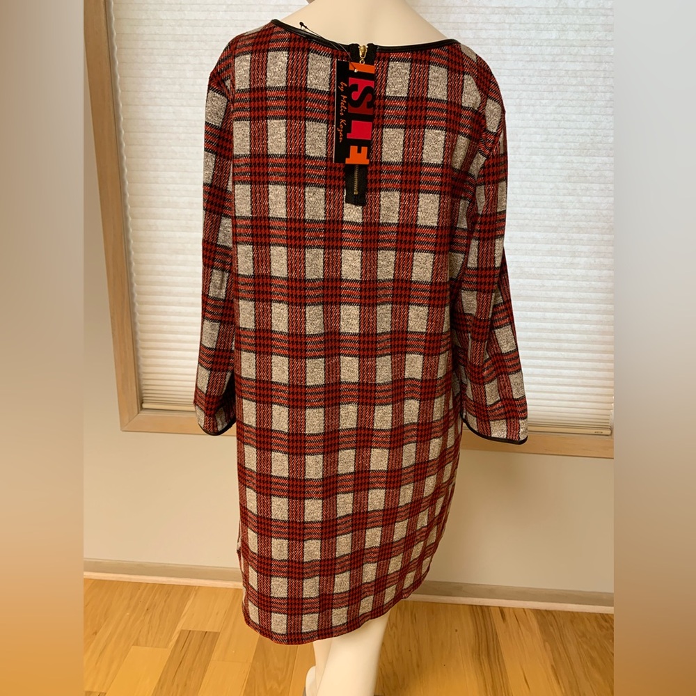 NWT XL plaid dress ISL by Melissa Kozan - Picture 2 of 10